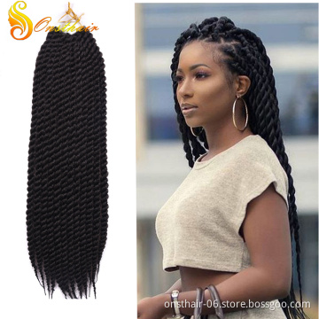 MYZYR 22 Inch  Twist Crochet Hair Crochet Braids Synthetic Hair Extension For Braids Ombre Braiding Hair